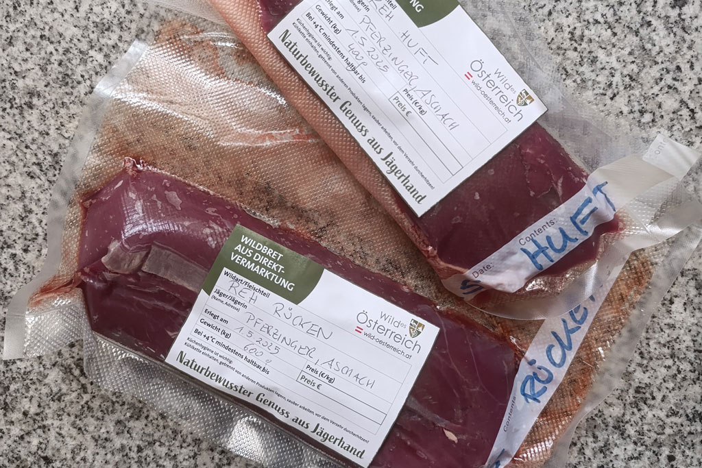 Wildfleisch einfrieren: WILD ÖSTERREICH informiert